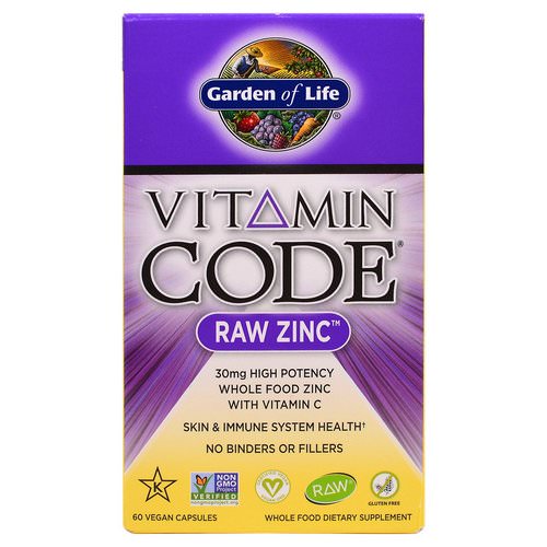 Garden of Life, Vitamin Code, Raw Zinc, 60 Veggie Caps Review
