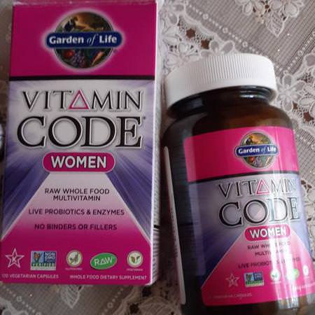Garden of Life, Vitamin Code, Women, Raw Whole Food Multivitamin, 240 Veggie Caps