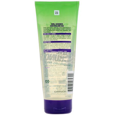 免洗護理: Garnier, Fructis, Curl Scrunch, Controlling Gel, 6.8 fl oz (200 ml)