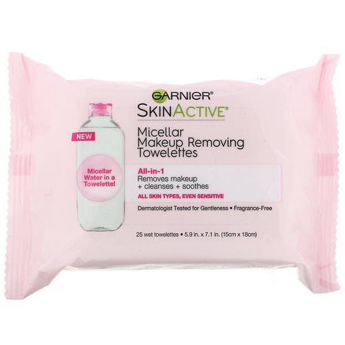 Garnier, SkinActive, Micellar Makeup Removing Towelettes, All-In-1, 25 Wet Towelettes Review