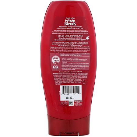 護髮素, 洗髮水: Garnier, Whole Blends, Argan Oil & Cranberry Color Care Conditioner, 12.5 oz (370 ml)