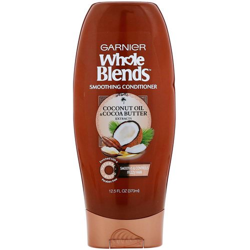 Garnier, Whole Blends, Coconut Oil & Cocoa Butter Smoothing Conditioner, 12.5 fl oz (370 ml) Review
