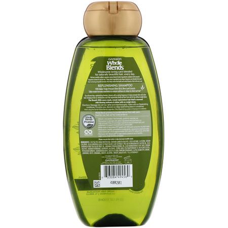 護髮素, 洗髮水: Garnier, Whole Blends, Legendary Olive Replenishing Shampoo, 22 fl oz (650 ml)