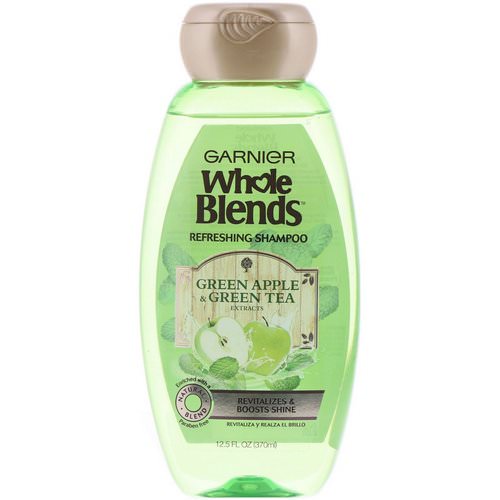 Garnier, Whole Blends, Refreshing Shampoo, Green Apple & Green Tea Extracts, 12.5 fl oz (370 ml) Review