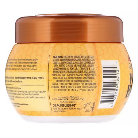 發膜, 護理: Garnier, Whole Blends, Repairing Mask, Honey Treasures, 10.1 fl oz (300 ml)