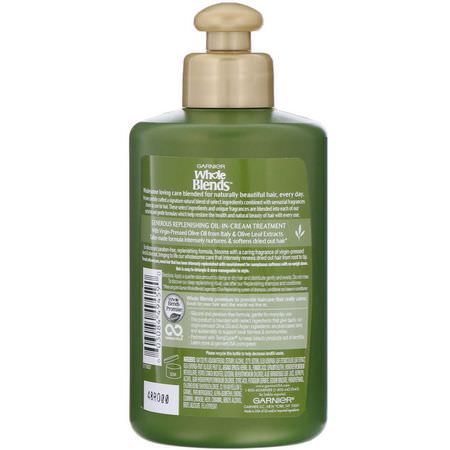 免洗護理: Garnier, Whole Blends, Replenishing Leave-In Conditioner, Legendary Olive, 10.2 oz (300 ml)
