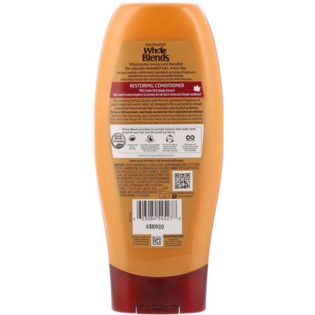 護髮素, 洗髮水: Garnier, Whole Blends, Restoring Conditioner, Maple Remedy, 12.5 fl oz (370 ml)