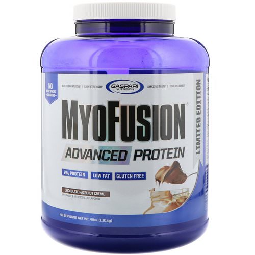 Gaspari Nutrition, MyoFusion, Advanced Protein, Chocolate Hazelnut Creme, 4 lbs (1814 g) Review