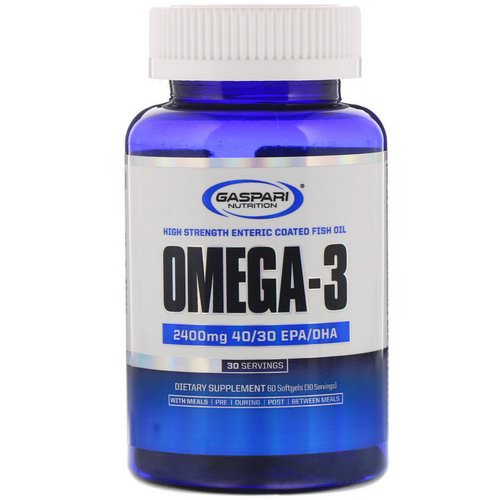 Gaspari Nutrition, Omega-3, 2,400 mg, 60 Softgels Review