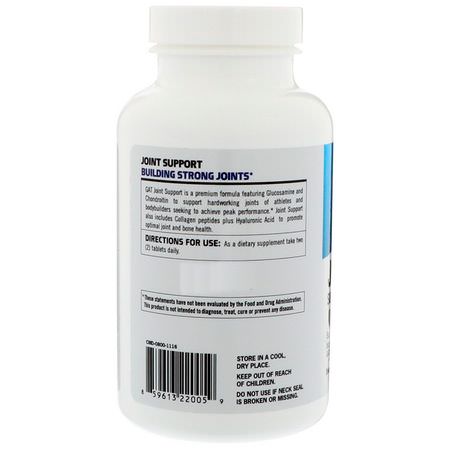 GAT Glucosamine Chondroitin Formulas - 葡萄糖胺軟骨素, 關節, 骨, 補充劑