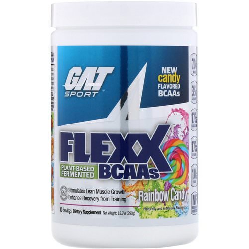 GAT, Flexx BCAAs, Rainbow Candy, 13.7 oz (390 g) Review