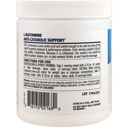 GAT L-Glutamine - L-谷氨酰胺, 氨基酸, 補品