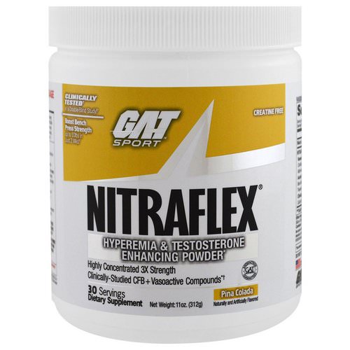 GAT, Nitraflex, Pina Colada, 11 oz (312 g) Review