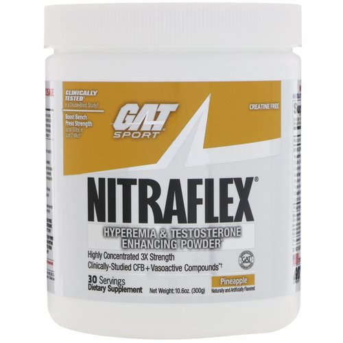 GAT, Nitraflex, Pineapple, 10.6 oz (300 g) Review