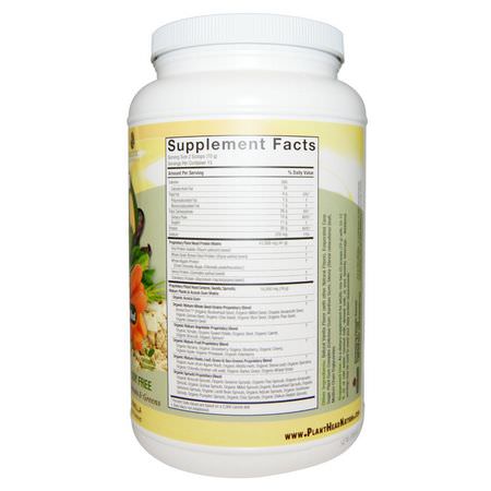 植物性, 植物性蛋白質: Genceutic Naturals, Plant Head, Real Meal, Vanilla, 2.3 lb (1050 g)