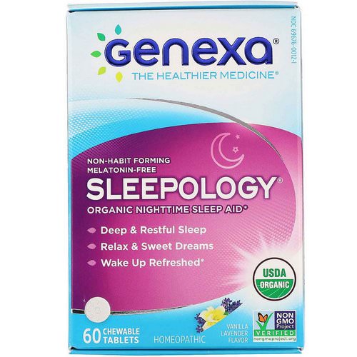 Genexa, Sleepology, Organic Nighttime Sleep Aid, Vanilla Lavender Flavor, 60 Chewable Tablets Review