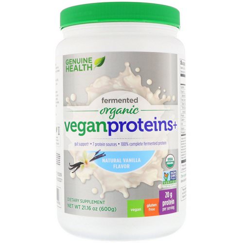 Genuine Health, Fermented Organic Vegan Proteins+, Natural Vanilla Flavor, 1.3 lbs (600 g) Review