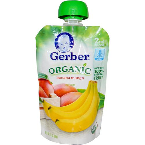 Gerber, 2nd Foods, Organic Baby Food, Banana Mango, 3.5 oz (99 g) Review