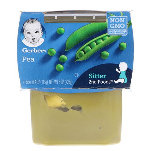 Gerber, 2nd Foods, Pea, 2 Pack, 4 oz (113 g) Each Review