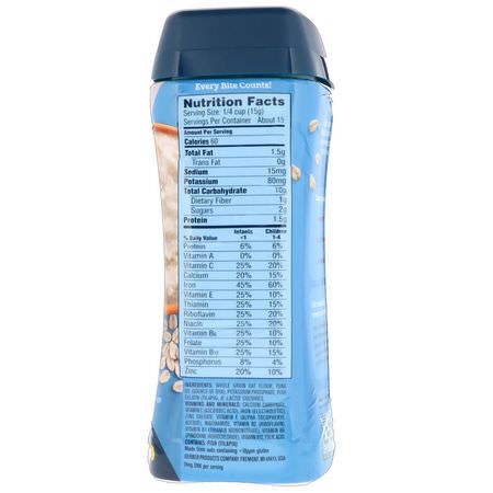 嬰兒熱麥片, 孩子餵養: Gerber, DHA & Probiotic, Single Grain Oatmeal Cereal, Supported Sitter, 1st Foods, 8 oz (227 g)