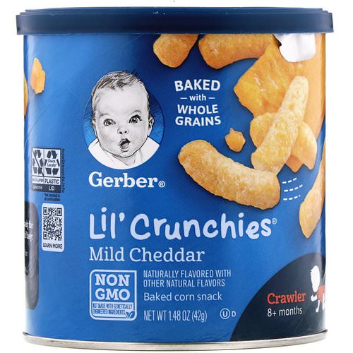 Gerber, Lil' Crunchies, Crawler, 8+ Months, Mild Cheddar, 1.48 oz (42 g) Review