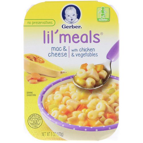 Gerber, Lil' Meals, Mac & Cheese, With Chicken & Vegetables, Toddler, 6 oz (170 g) Review