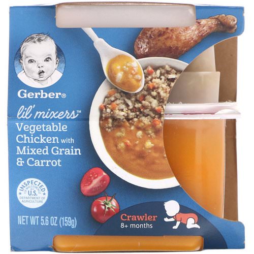 Gerber, Lil' Mixers, 8+ months, Vegetable Chicken With Mixed Grain & Carrot, 5.6 oz (159 g) Review