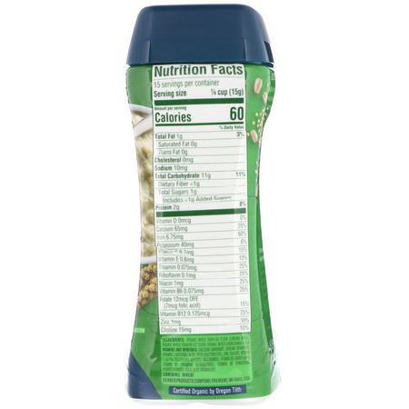 嬰兒熱麥片, 孩子餵養: Gerber, Organic Oatmeal Cereal, Sitter, Millet Quinoa, 8 oz (227 g)