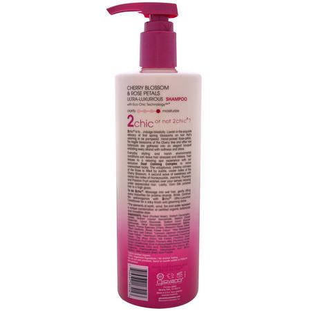 洗髮, 護髮: Giovanni, 2chic, Ultra-Luxurious Shampoo, to Pamper Stressed Out Hair, Cherry Blossom & Rose Petals, 24 fl oz (710 ml)