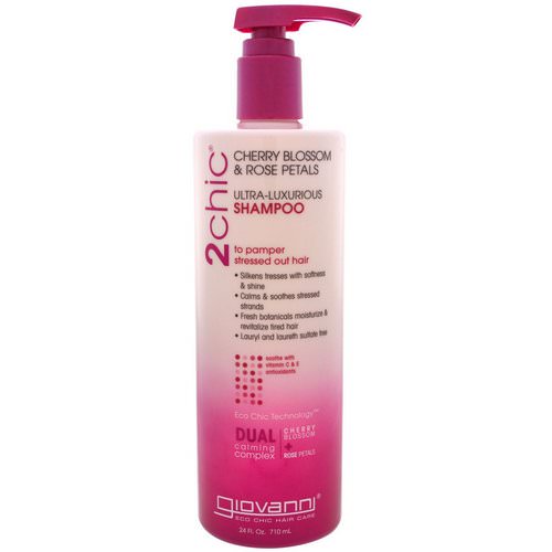 Giovanni, 2chic, Ultra-Luxurious Shampoo, to Pamper Stressed Out Hair, Cherry Blossom & Rose Petals, 24 fl oz (710 ml) Review