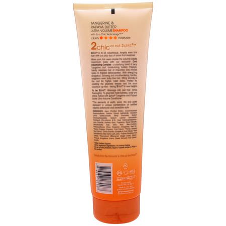 洗髮, 護髮: Giovanni, 2chic, Ultra-Volume Shampoo, for Fine Limp Hair, Tangerine & Papaya Butter, 8.5 fl oz (250 ml)