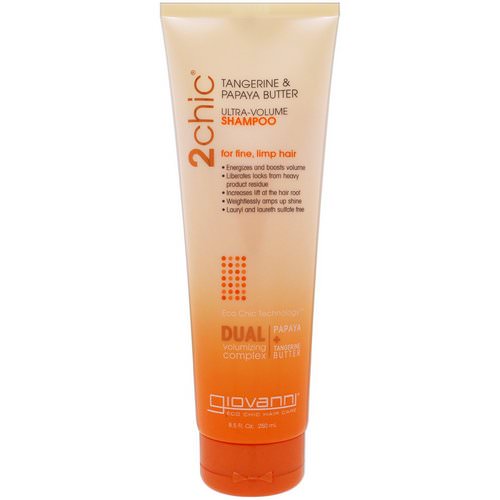 Giovanni, 2chic, Ultra-Volume Shampoo, for Fine Limp Hair, Tangerine & Papaya Butter, 8.5 fl oz (250 ml) Review