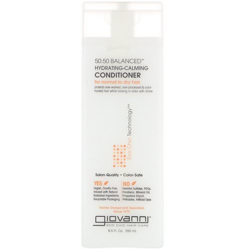 Giovanni, 50:50 Balanced, Hydrating-Calming Conditioner, 8.5 fl oz (250 ml) Review