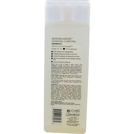 洗髮, 護髮: Giovanni, 50:50 Balanced Hydrating-Clarifying Shampoo, 8.5 fl oz (250 ml)