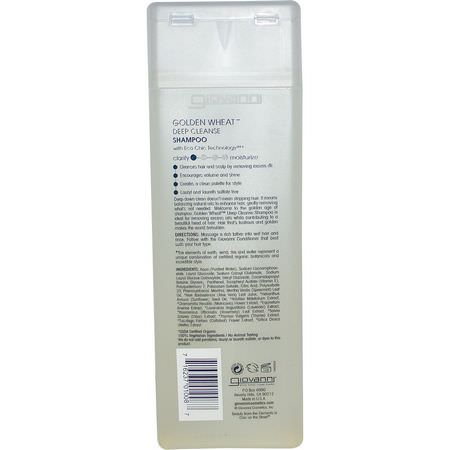 洗髮, 護髮: Giovanni, Golden Wheat Deep Cleanse Shampoo, 8.5 fl oz (250 ml)