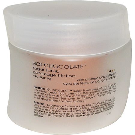 糖磨砂膏, 波蘭: Giovanni, Hot Chocolate, Sugar Scrub, 9 oz (260 g)