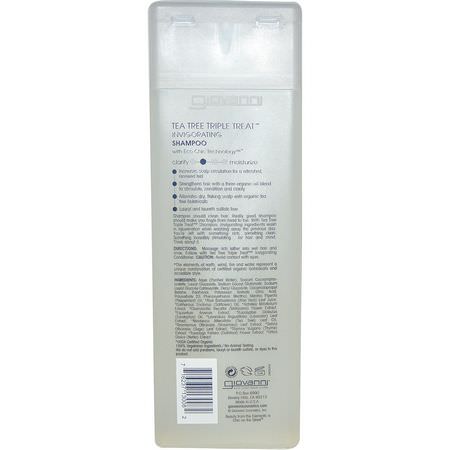 洗髮, 護髮: Giovanni, Tea Tree Triple Treat Invigorating Shampoo, 8.5 fl oz (250 ml)