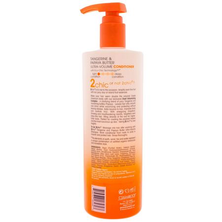 護髮素, 護髮: Giovanni, Ultra-Volume Conditioner, for Fine Limp Hair, Tangerine & Papaya Butter, 24 fl oz (710 ml)