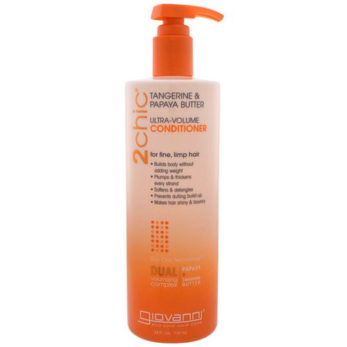 Giovanni, Ultra-Volume Conditioner, for Fine Limp Hair, Tangerine & Papaya Butter, 24 fl oz (710 ml) Review