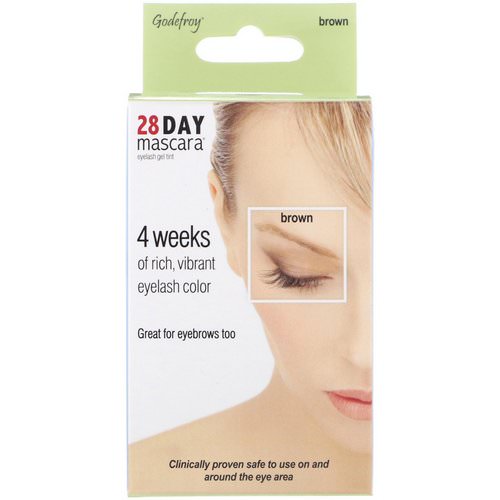 Godefroy, 28 Day Mascara, Eyelash Gel Tint Kit, Brown, 25 Application Kit Review