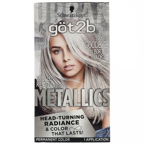 got2b, Metallics, Permanent Hair Color, M71 Metallic Silver, 1 Application Review