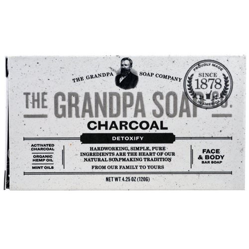 Grandpa's, Face & Body Bar Soap, Detoxify, Charcoal, 4.25 oz (120 g) Review
