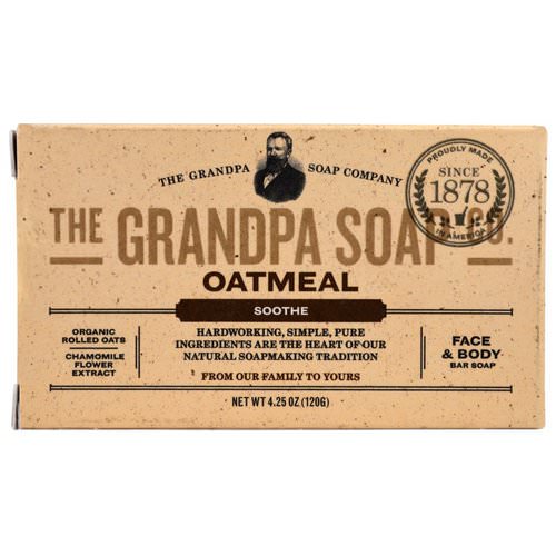 Grandpa's, Face & Body Bar Soap, Soothe, Oatmeal, 4.25 oz (120 g) Review
