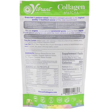 抹茶, 膠原蛋白補充劑: Green Foods, Vibrant Collagens, Energizing Collagen Matcha, Original, 9.88 oz (280 g)