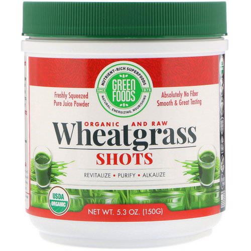 Green Foods, Organic & Raw, Wheatgrass Shots, 5.3 oz (150 g) Review