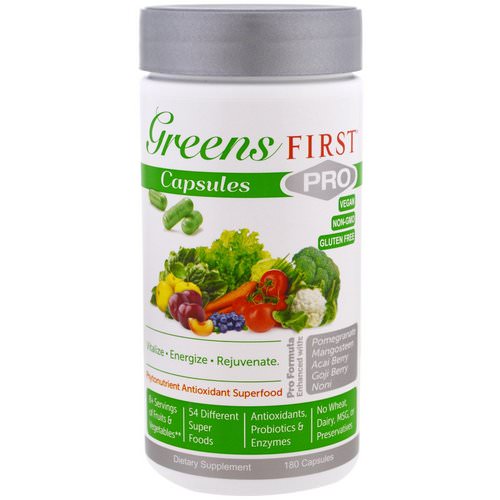 Greens First, PRO Phytonutrient Antioxidant Superfood, 180 Capsules Review