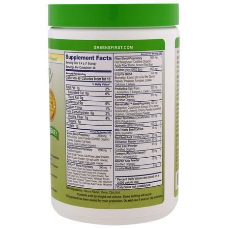 水果, 綠色食品: Greens First, Superfood Antioxidant Shake, Original, 9.95 oz (282 g)