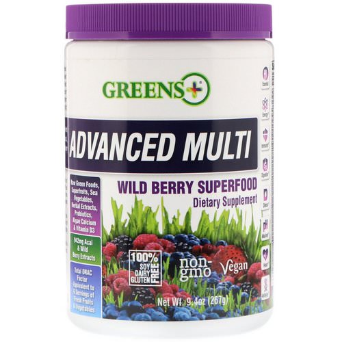 Greens Plus, Advanced Multi, Wild Berry Superfood, 9.4 oz (267 g) Review