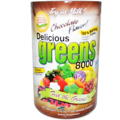 Greens World, Delicious Greens 8000, Chocolate Flavor, Powder, 10.6 oz (300 g) Review