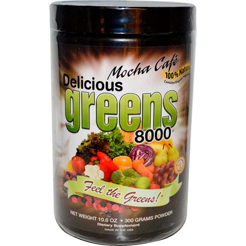 Greens World, Delicious Greens 8000, Mocha Cafe, Powder, 10.6 oz (300 g) Review